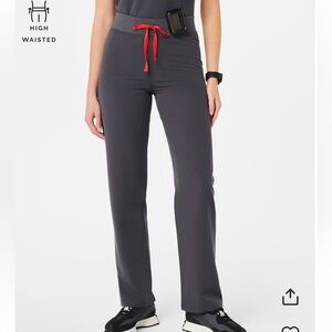 Five high waisted Livingston basic scrub pant- charcoal